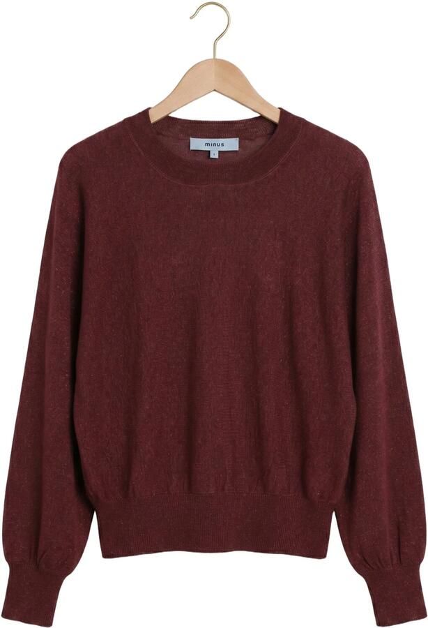 MINUS Dames Truien & Vesten Msdana Metallic Bat Sleeve Pullover Bordeaux - Foto 4