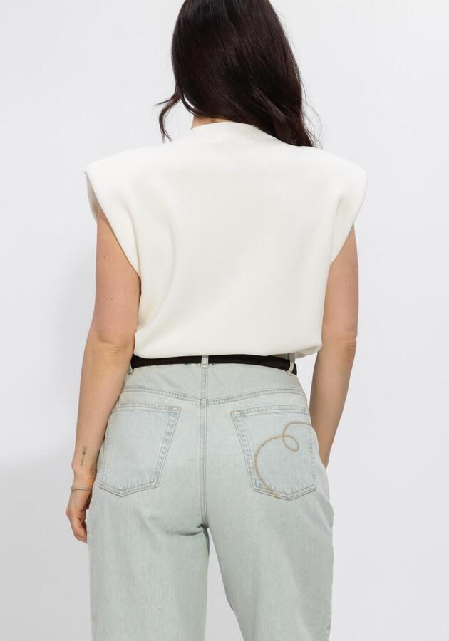 MINUS Dames Truien & Vesten Msfauna Knit Vest Creme - Foto 2