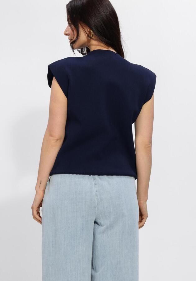 MINUS Dames Truien & Vesten Msfauna Knit Vest Donkerblauw - Foto 2