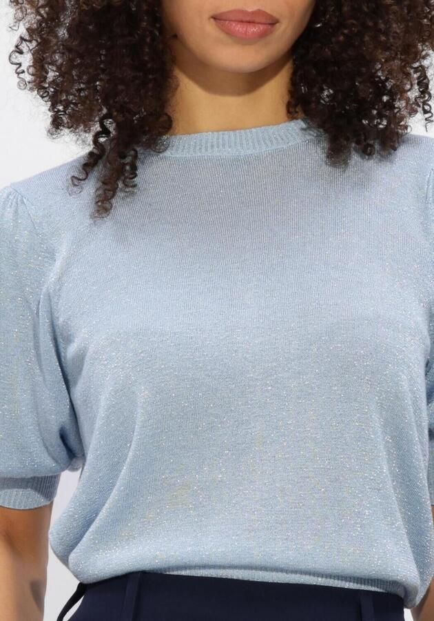 MINUS Dames Truien & Vesten Msliva Puff Sleeve Metallic Knit Pullover Lichtblauw - Foto 3