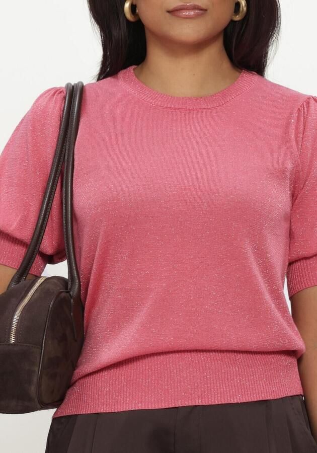 MINUS Dames Truien & Vesten Msliva Puff Sleeve Metallic Knit Pullover Roze - Foto 3