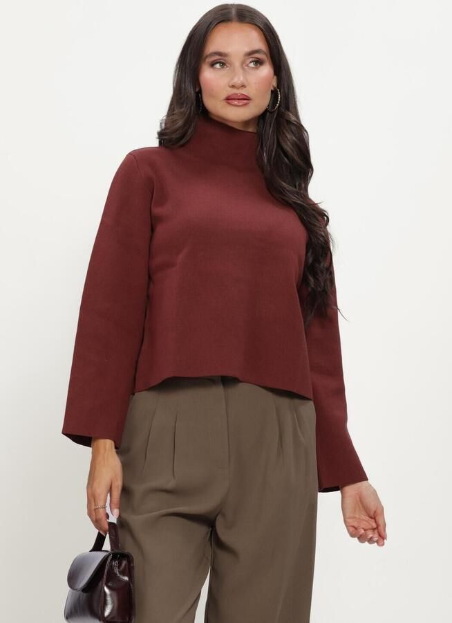 MINUS Dames Truien & Vesten Mslupi High Neck Knit Pullover Bordeaux