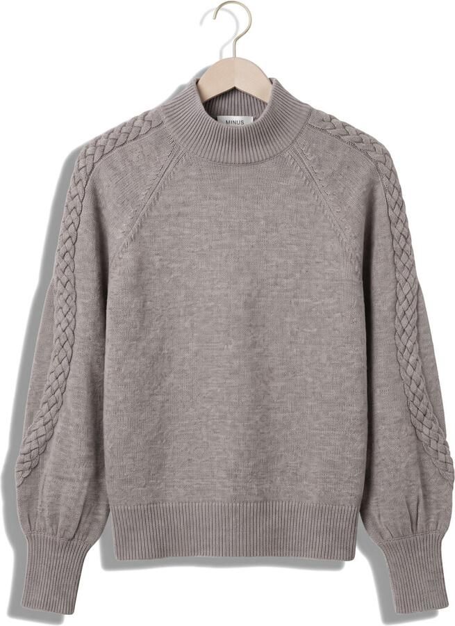 MINUS Dames Truien & Vesten Msvera High Neck Knit Pullover Grijs - Foto 2