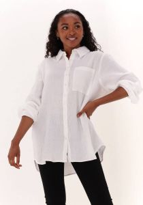 Minus Witte Blouse Mavina Oversize Shirt
