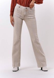Mkt Studio Beige Flared Jeans Diana Vintage Twill