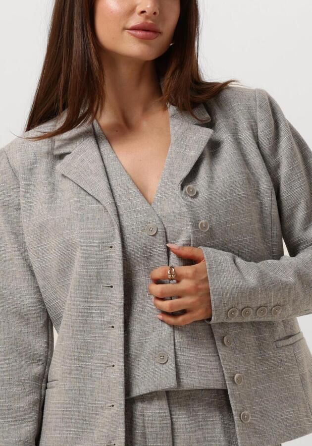 Modström Gestructureerd vest met voorzakken Gray Dames - Foto 3