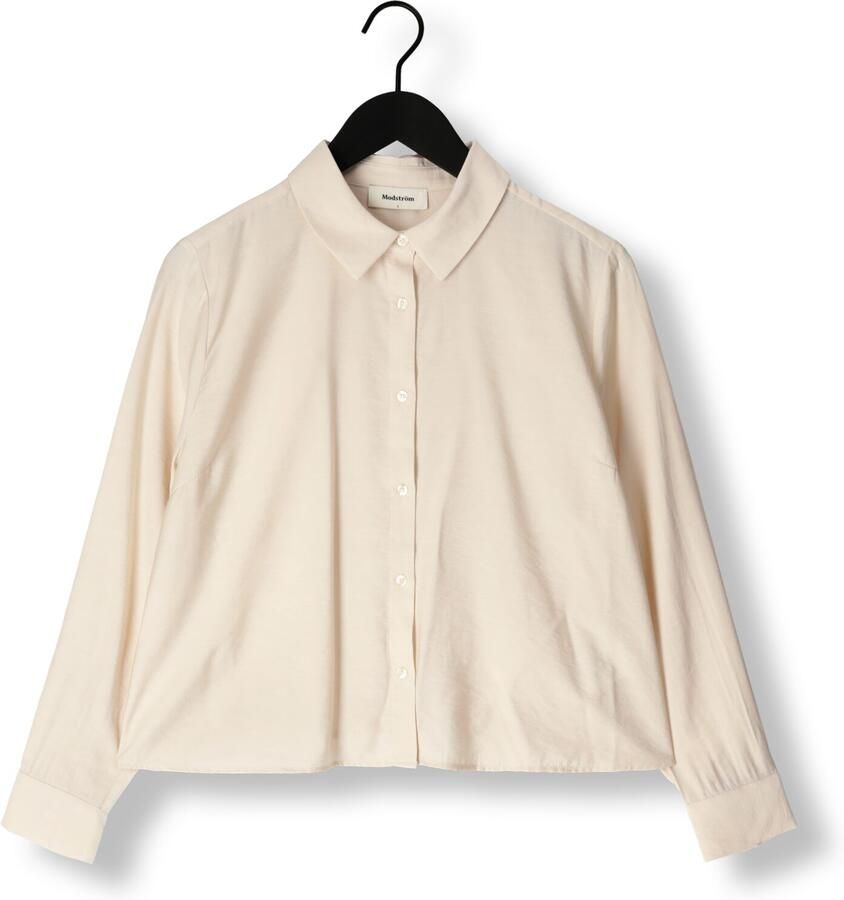 Modström HudgesMD Shirt Lange Mouw Stijlvolle Blouse Beige Dames