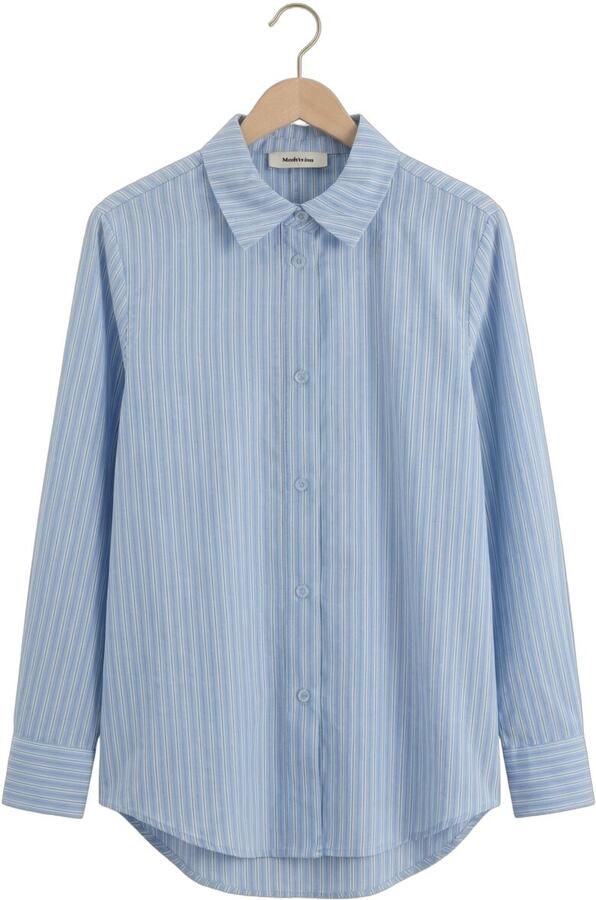 MODSTRÖM Modström Dames Blouses Viggemd Stripe Shirt Lichtblauw - Foto 4