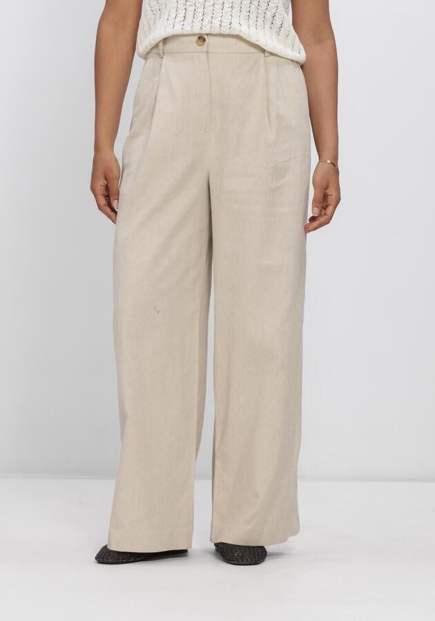 MODSTRÖM Modström Dames Broeken Galemd Linen Wide Pants Zand
