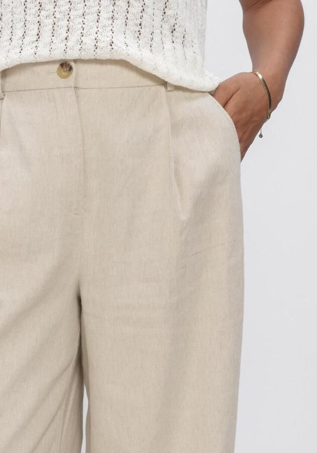 MODSTRÖM Modström Dames Broeken Galemd Linen Wide Pants Zand - Foto 3