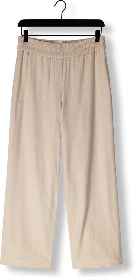 Modström Beige Linnen Wijde Pijpenbroek Honor Beige Dames - Foto 3