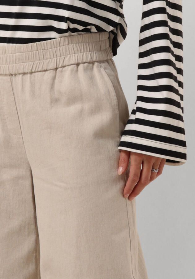 Modström Beige Linnen Wijde Pijpenbroek Honor Beige Dames - Foto 2