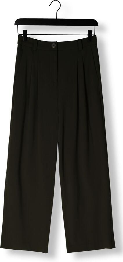 Modström high waist straight fit pantalon Kimana donkergroen - Foto 2