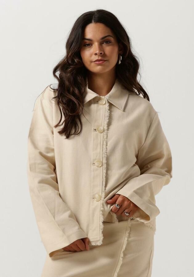 Modström Ingrid Summer Sand Jas Oversized Boxy Beige Dames - Foto 4