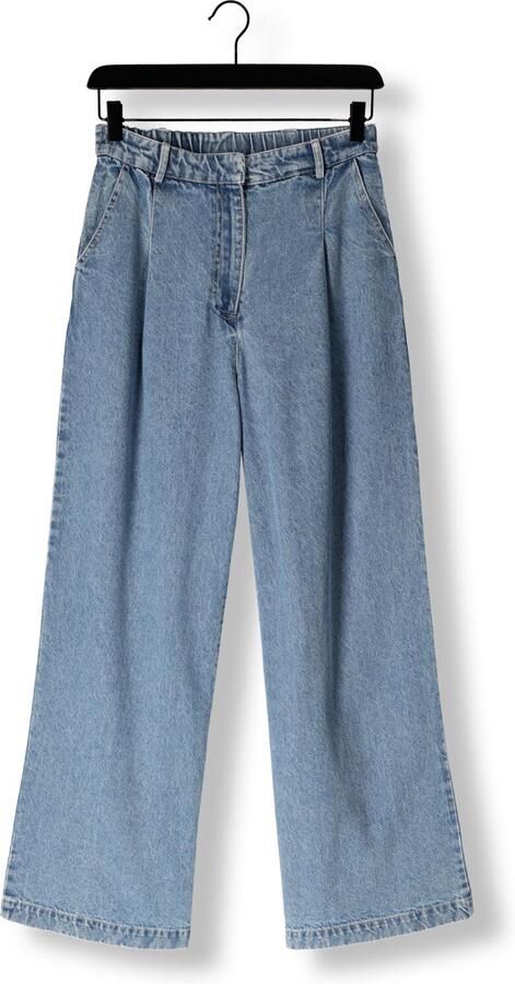 Modström wide leg regular waist broek medium blue denim - Foto 3