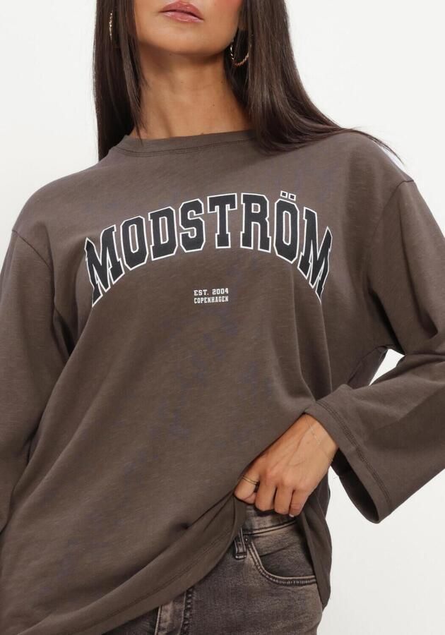 MODSTRÖM Modström Dames Tops & T-shirts Bamboomd T-shirt Bruin - Foto 4