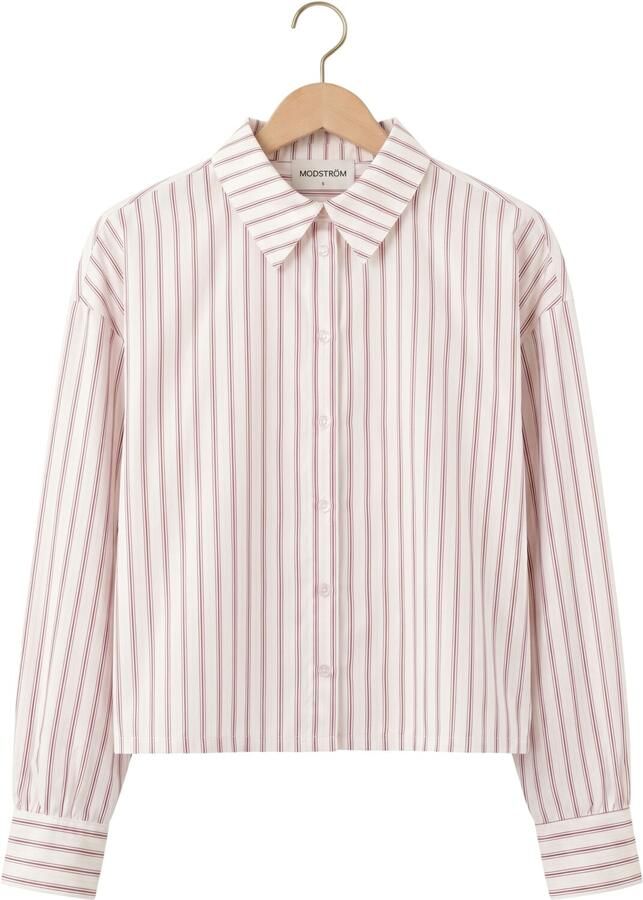 MODSTRÖM Modström Dames Tops & T-shirts Dilanmd Stripe Shirt Wit - Foto 2