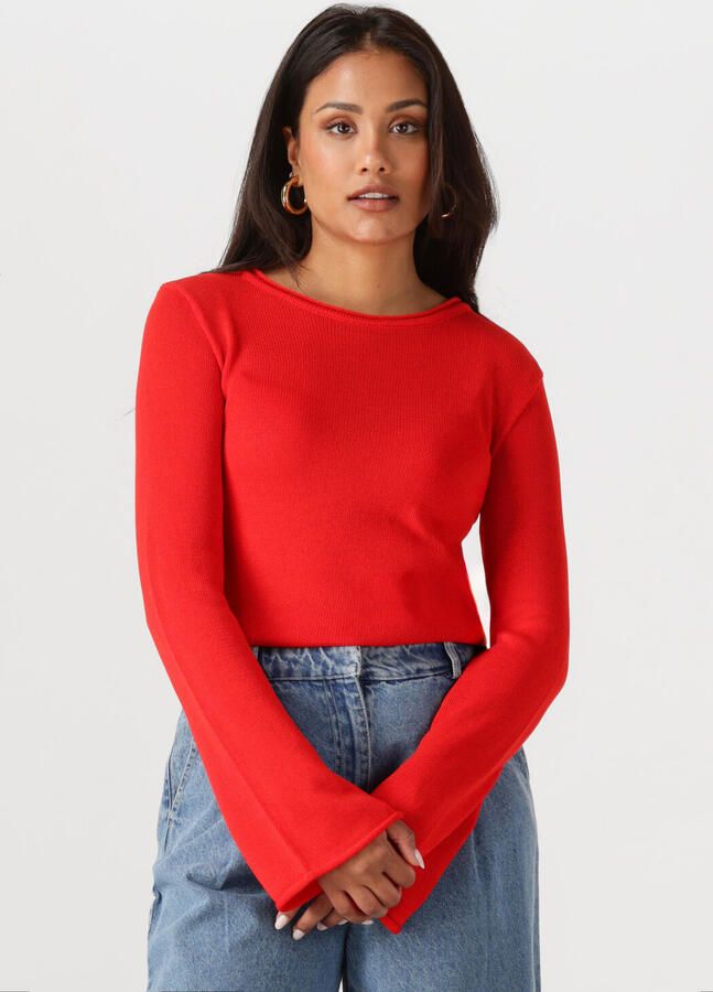MODSTRÖM Modström Dames Tops & T-shirts Ivonnemd Flared O-neck Rood - Foto 4
