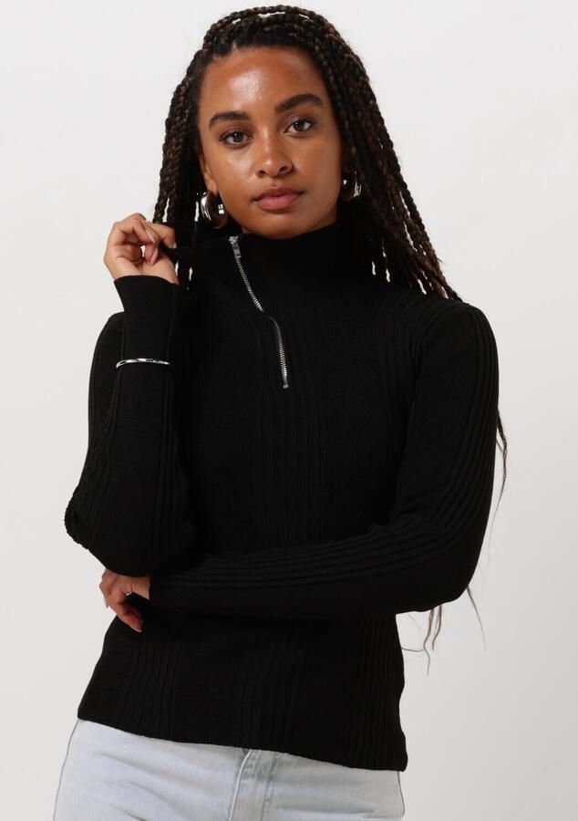 MODSTRÖM Modström Dames Tops & T-shirts Krissamd Zip T-neck Zwart - Foto 4