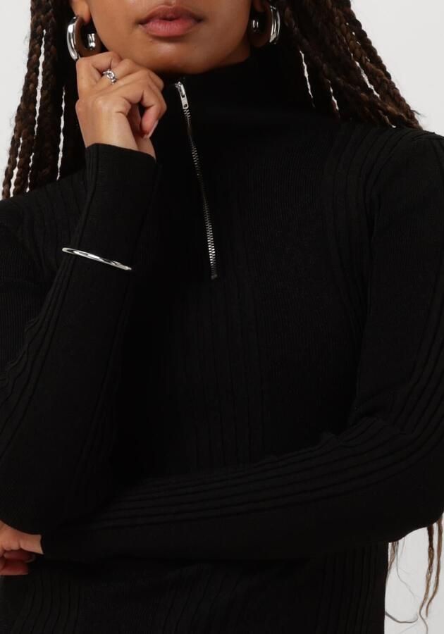 MODSTRÖM Modström Dames Tops & T-shirts Krissamd Zip T-neck Zwart - Foto 2