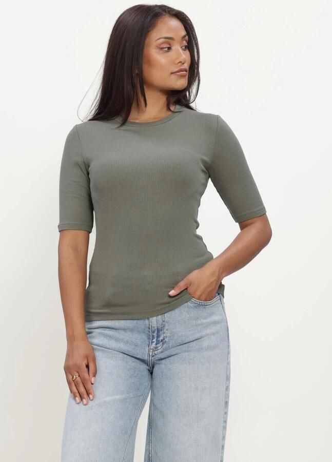 MODSTRÖM Modström Dames Tops & T-shirts Krownmd O-neck T-shirt Khaki