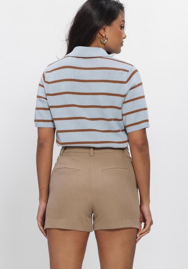 MODSTRÖM Modström Dames Tops & T-shirts Malvamd Ss Stripe Polo Lichtblauw - Foto 3