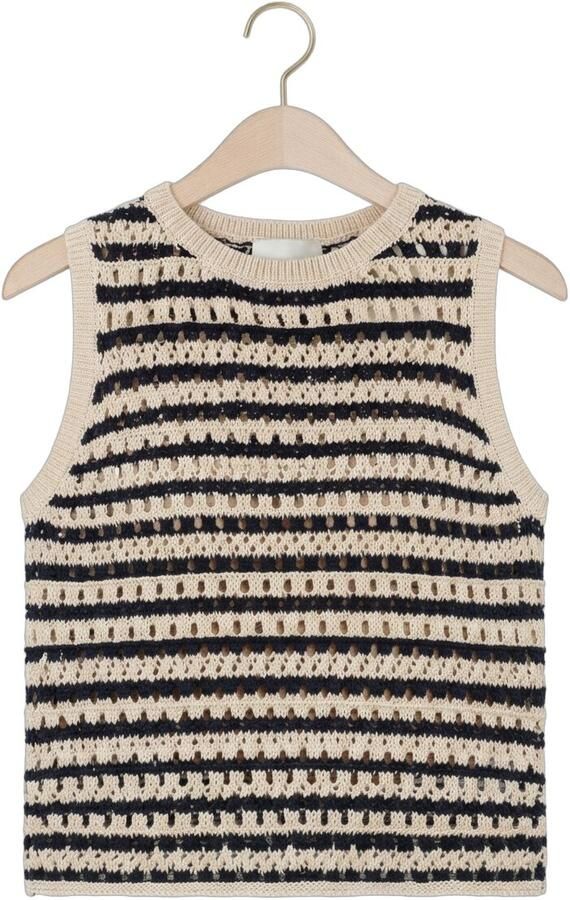 MODSTRÖM Modström Dames Tops & T-shirts Vestermd Stripe Top Creme - Foto 4