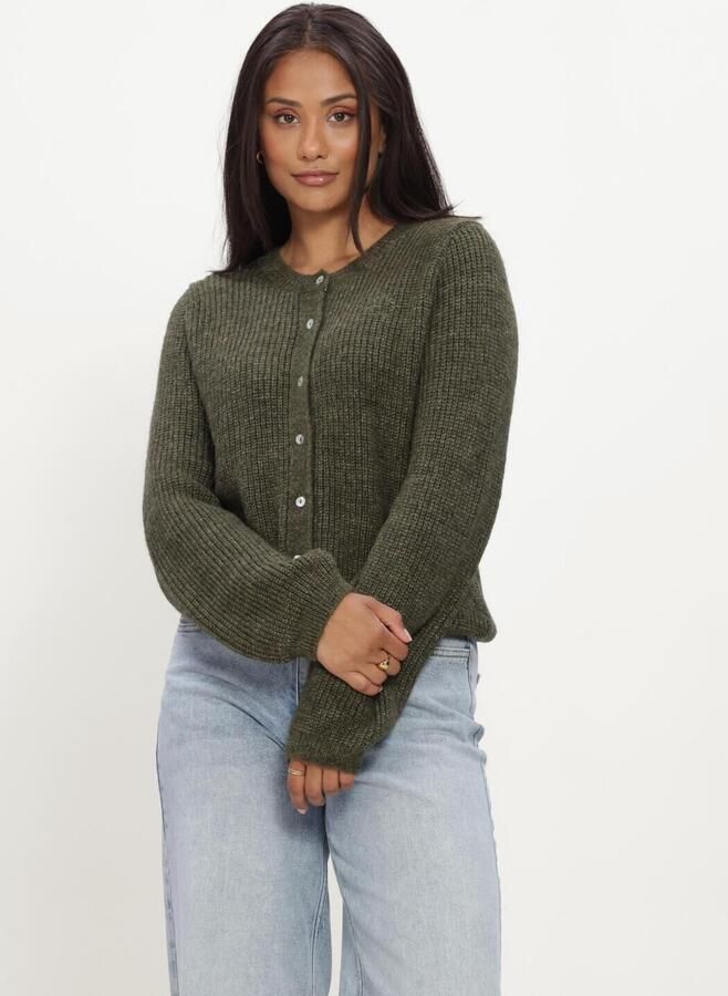 MODSTRÖM Modström Dames Truien & Vesten Crismd Cardigan Donkergroen
