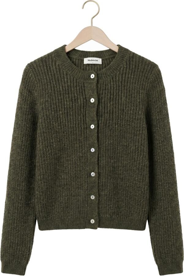 MODSTRÖM Modström Dames Truien & Vesten Crismd Cardigan Donkergroen - Foto 4