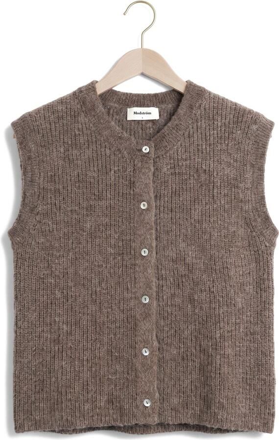 MODSTRÖM Modström Dames Truien & Vesten Crismd Vest Bruin - Foto 4