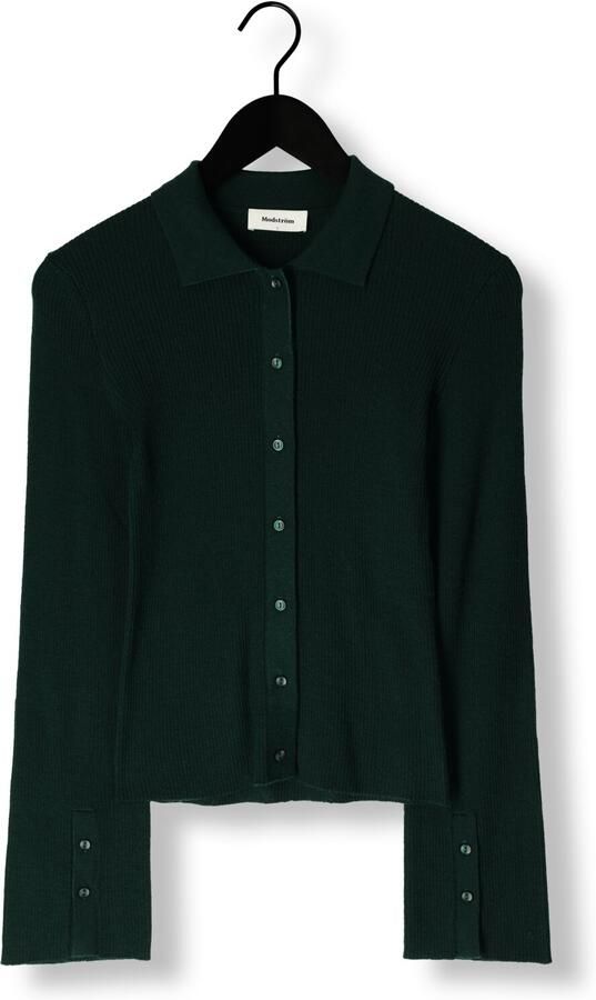 MODSTRÖM Modström Dames Truien & Vesten Hirokimd Cardigan Donkergroen - Foto 3