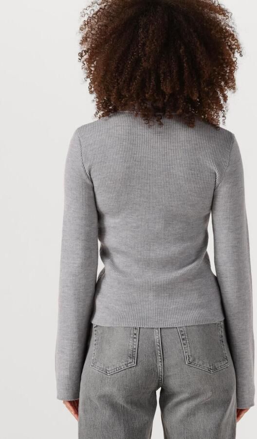 Modström Grijze Melange Cardigan met Uitlopende Mouwen Gray Dames - Foto 3