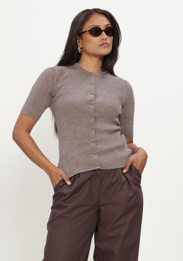 MODSTRÖM Modström Dames Truien & Vesten Hirokimd Ss Cardigan Taupe