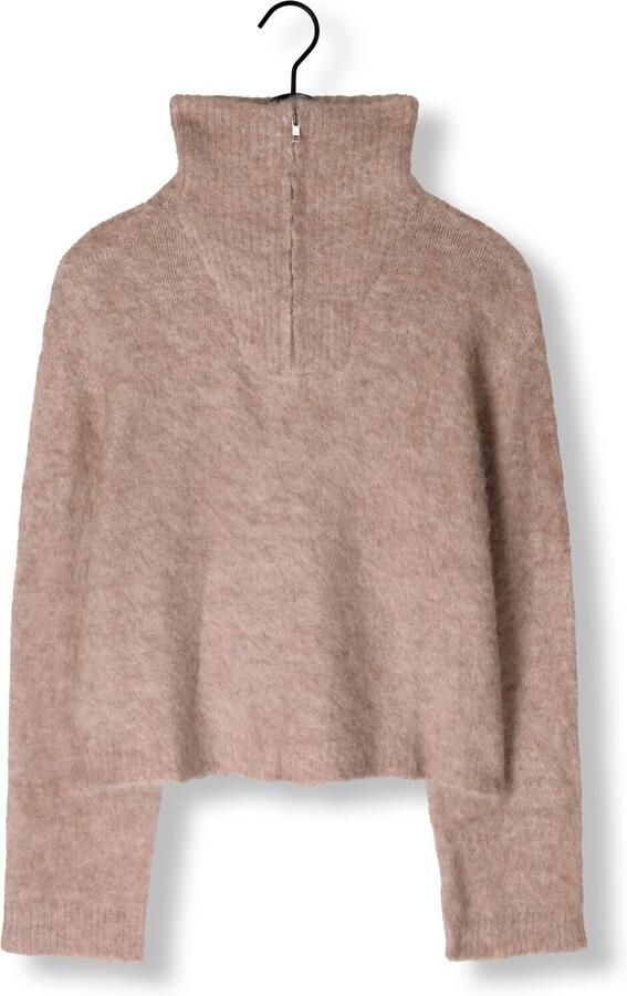 MODSTRÖM Modström Dames Truien & Vesten Kanemd Zip T-neck Beige - Foto 3