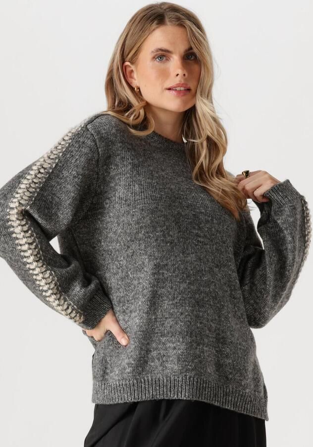 MODSTRÖM Modström Dames Truien & Vesten Linemd O-neck Donkergrijs - Foto 4