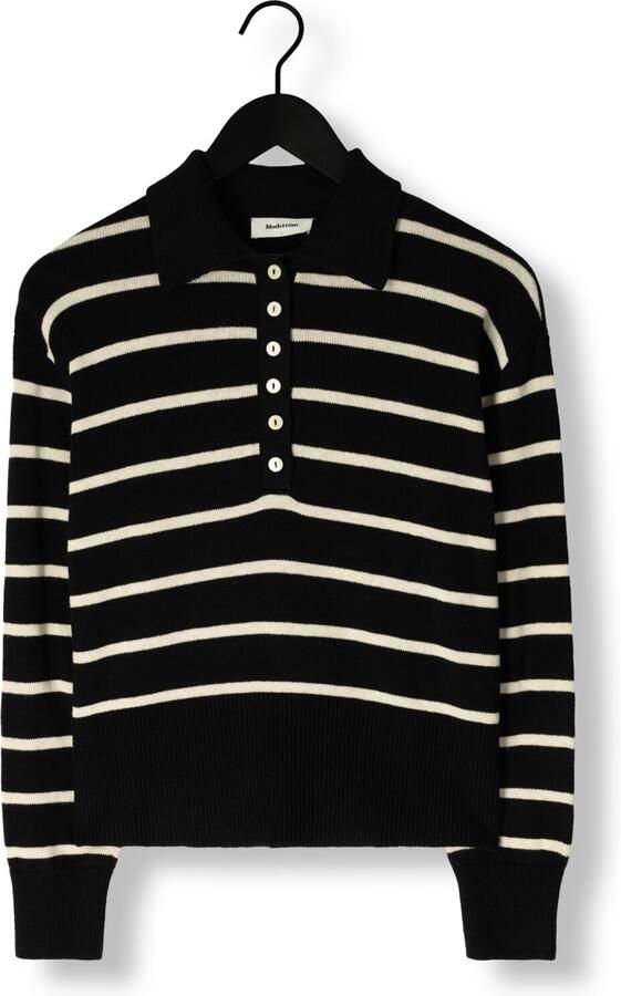 MODSTRÖM Modström Dames Truien & Vesten Malvamd Stripe Polo Zwart - Foto 3