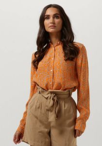 Modström gebloemde blouse CorinnaMD oranje ecru