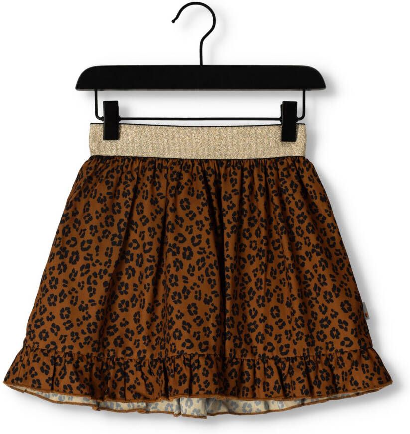 MOODSTREET Meisjes Rokken Skirt Recycled Pes Leopard Bruin