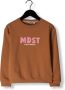 Moodstreet sweater met printopdruk bruin Meisjes Katoen Ronde hals Printopdruk 110 116 - Thumbnail 1