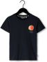 MOODSTREET Jongens Polo's & T-shirts T-shirt With Chest And Back Print Donkerblauw - Thumbnail 1