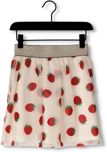 Moodstreet Gebroken Wit Plissé Rok Triple Layer Tulle Skirt Strawberry