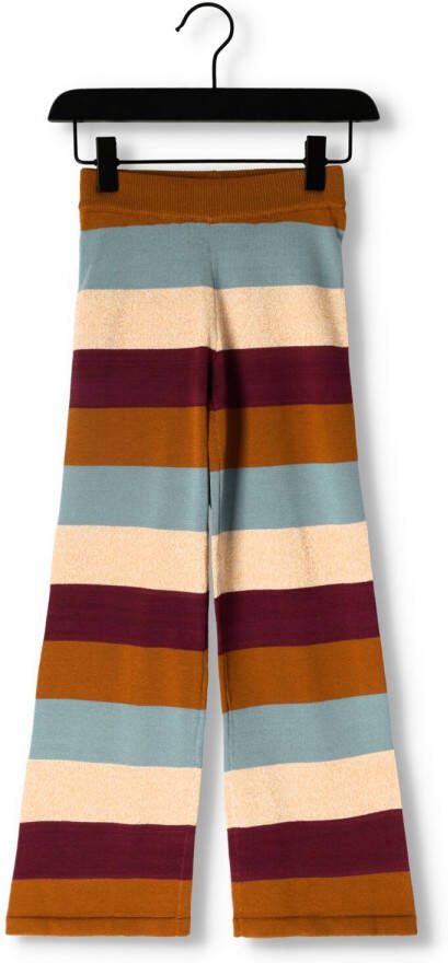 MOODSTREET Meisjes Broeken Fine Knitted Stripes Pants Groen