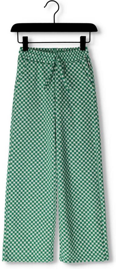 MOODSTREET Meisjes Broeken Pants In Jacquard Knit Check Groen
