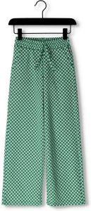 Moodstreet Groene Pantalon Pants In Jacquard Knit Check
