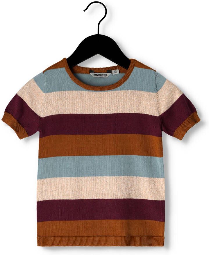 MOODSTREET Meisjes Tops & T-shirts Fine Knitted Striped Top Groen