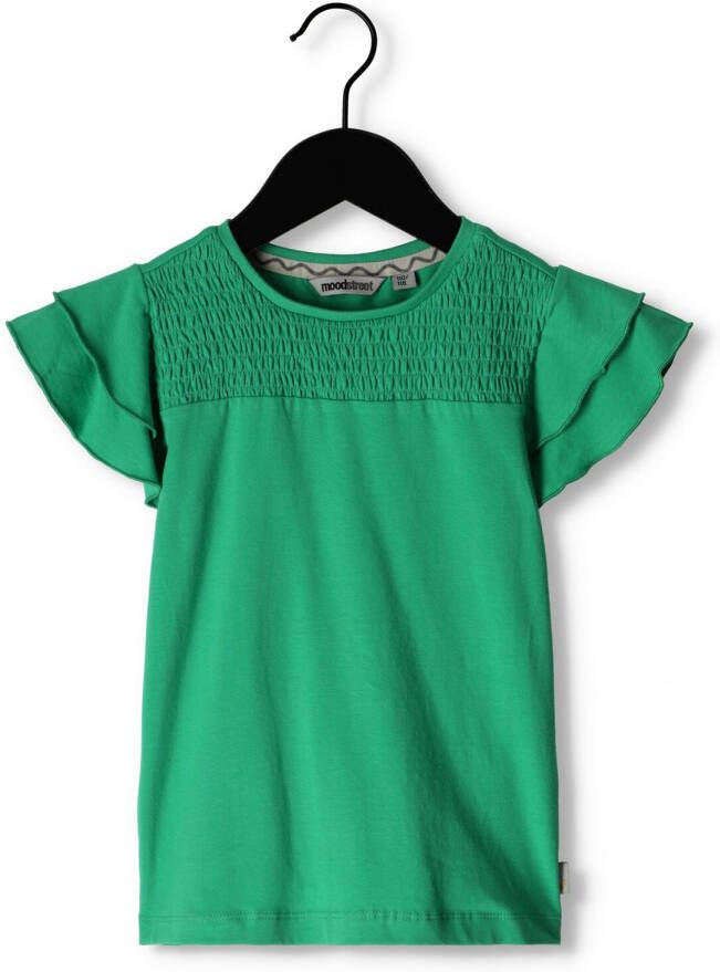 MOODSTREET Meisjes Tops & T-shirts Smock Top With Ruffle Sleeves Groen