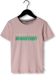 Moodstreet Lila T-shirt T-shirt With Chest Print