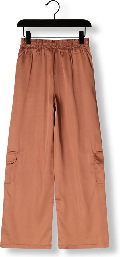 MOODSTREET Meisjes Broeken Bade Satin Cargo-pants Cognac