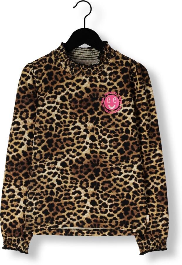 MOODSTREET Meisjes Tops & T-shirts Laure Smock-neck Leopard Top Multi - Foto 2