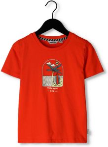 Moodstreet Oranje T-shirt T-shirt With Chest Print